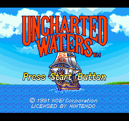 Uncharted Waters (USA) Title Screen